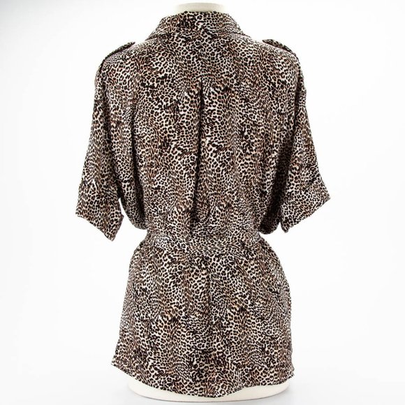 WORTHINGTON ANIMAL PRINT BUTTON UP BLOUSE NWT - Picture 3 of 5
